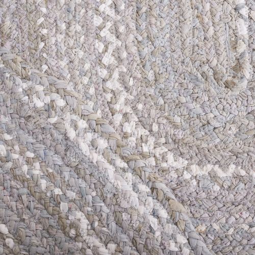 Tapis Braided 122 X 122 Cm Chalet De Campagne Jovie Gris Clair