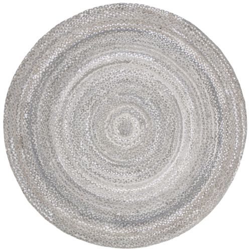 Tapis Braided 122 X 122 Cm Chalet De Campagne Jovie Gris Clair