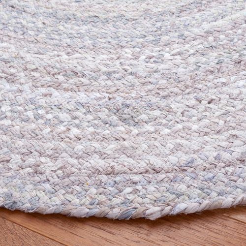 Tapis Braided 183 X 183 Cm Chalet De Campagne Jovie Gris Clair