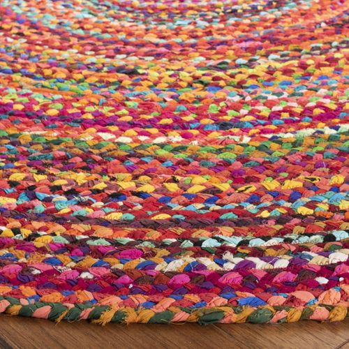 Tapis Braided 122 X 122 Cm Chalet De Campagne Neria Rouille / Multi