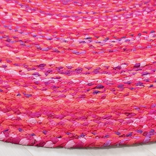 Tapis Braided 122 X 122 Cm Chalet De Campagne Priya Rose