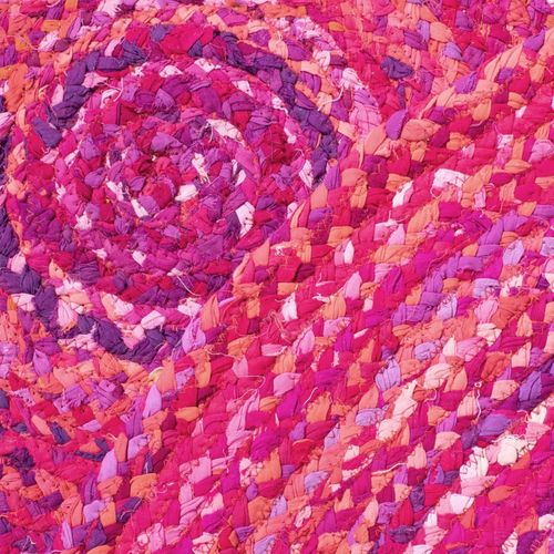 Tapis Braided 122 X 122 Cm Chalet De Campagne Priya Rose