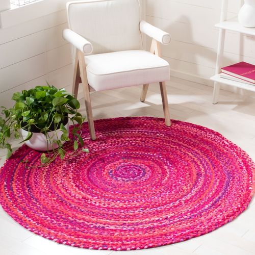 Tapis Braided 183 X 183 Cm Chalet De Campagne Priya Rose