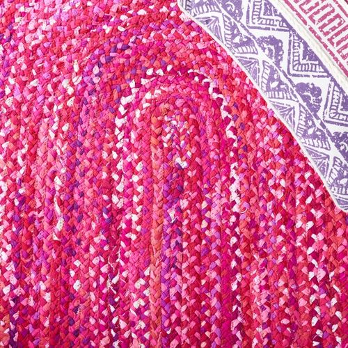Tapis Braided 183 X 183 Cm Chalet De Campagne Priya Rose