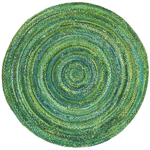 Tapis Braided 183 X 183 Cm Chalet De Campagne Quinley Vert