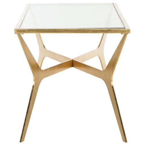 Tables Basses Lady Doré Fer/verre 130 X 50 X 50 Cm