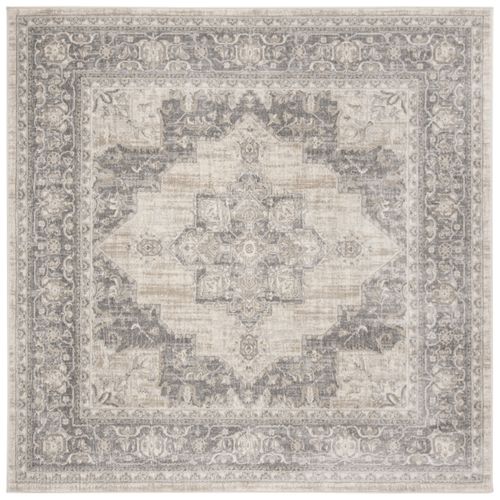 Tapis Brentwood 201 X 201 Cm De Transition Ella Crème / Gris