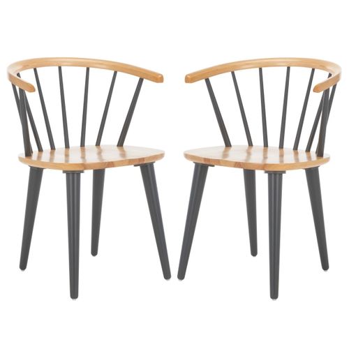 Chaises De Salle à Manger Wava Lot De 2 Gris Bois D'hevea