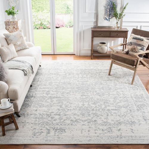 Tapis Madison 274 X 366 Cm Chic Moderne Merryl Argent / Ivoire