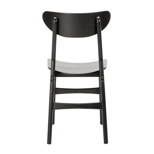 Chaises De Salle à Manger Lucca Lot De 2 Noir Bois