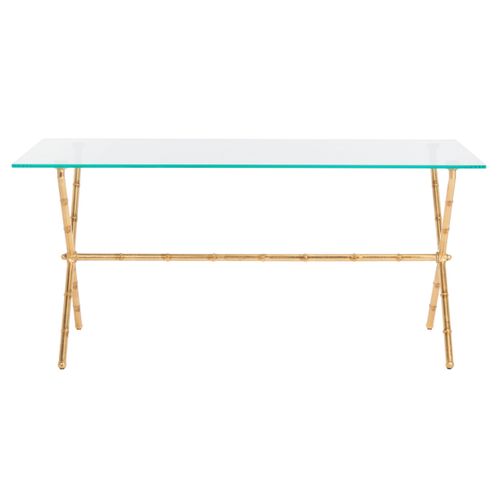 Table Basse Felicie Doré Le Fer 95 X 53 X 43 Cm