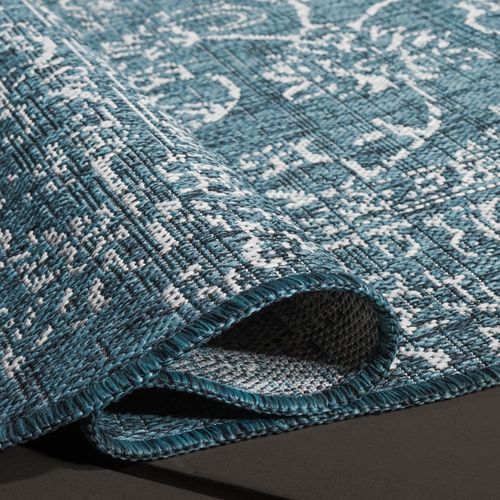 Tapis Courtyard 160 X 160 Cm Géométrique Rosalie Turquoise