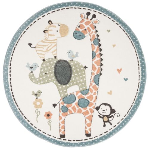 Tapis Carousel 160 X 160 Cm Contemporain Kiera Blanc