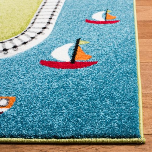 Tapis Carousel 122 X 183 Cm Contemporain Selene Vert / Ivoire