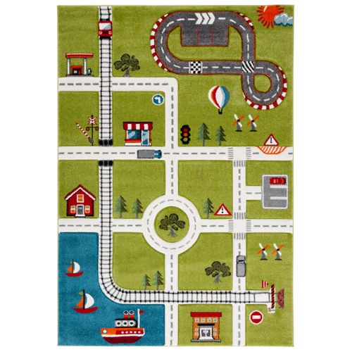 Tapis Carousel 122 X 183 Cm Contemporain Selene Vert / Ivoire