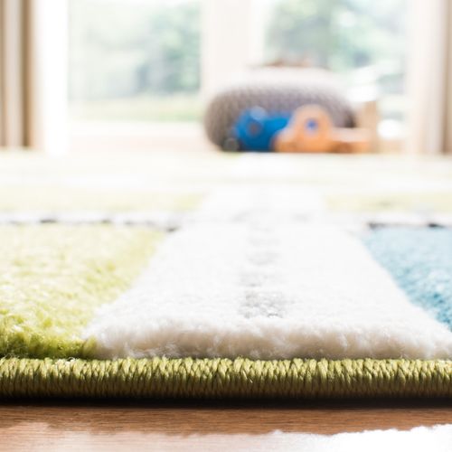 Tapis Carousel 160 X 160 Cm Contemporain Selene Vert / Ivoire