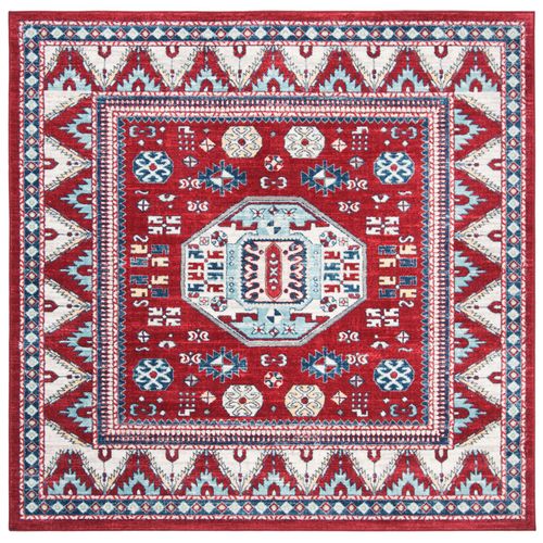 Tapis Kazak 201 X 201 Cm Traditionnel Kara Rouge/bleu