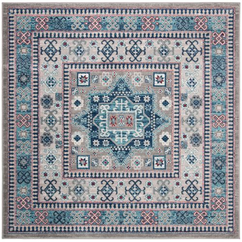 Tapis Kazak 201 X 201 Cm Traditionnel Kathryn Gris/bleu