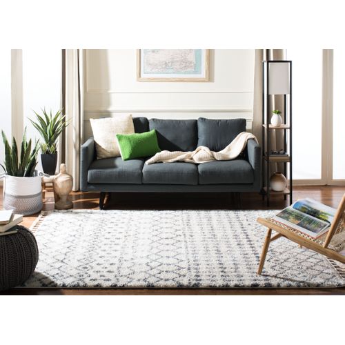 Tapis Shag à Franges Berbère 122 X 183 Cm Shag Larache Gris