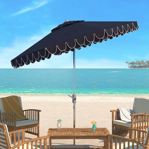 Parasol Littoral Valance Marine/blanc Metal 255 X 255 X 250