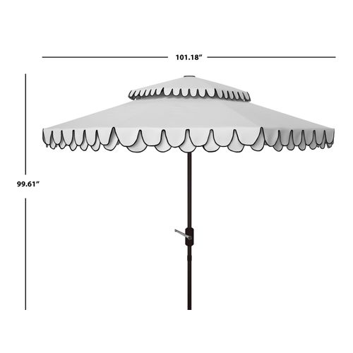 Parasol Moderne Valance Schwarz/weiss Metal 260 X 260 250