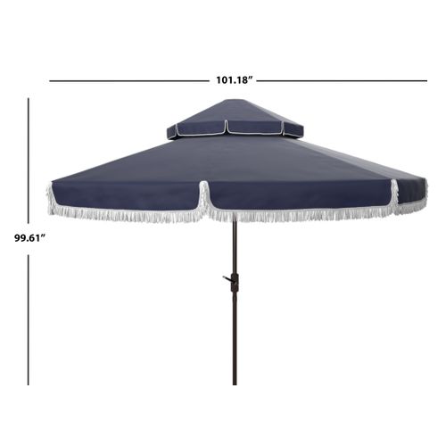 Parasol Littoral Milan Marine/blanc Metal 260 X 260 250