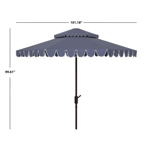 Parasol Littoral Venice Marine/blanc Metal 260 X 260 250