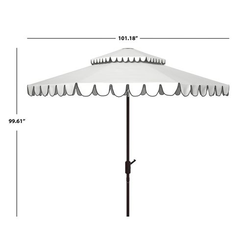 Parasol Littoral Venice Schwarz/weiss Metal 260 X 260 250