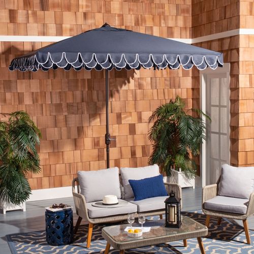 Parasol Littoral Valance Marine/blanc Metal 230 X 230 265