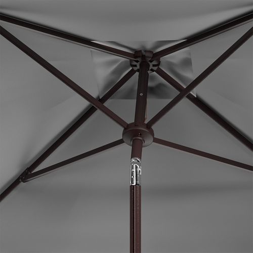 Parasol Moderne Valance Noir/blanc Metal 230 X 230 265