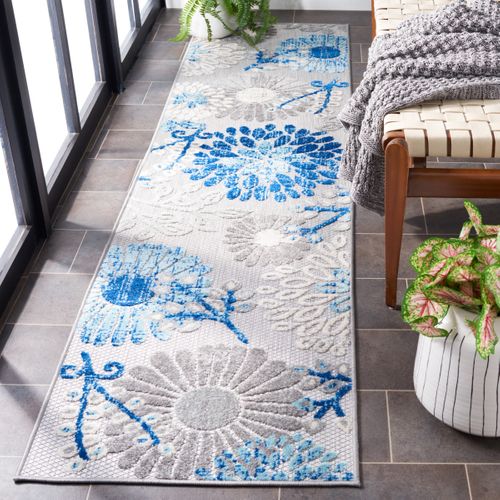 Tapis Cabana 61 X 244 Cm Moderne Evelina Gris / Bleu