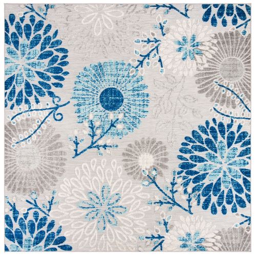 Tapis Cabana 201 X 201 Cm Moderne Evelina Gris / Bleu