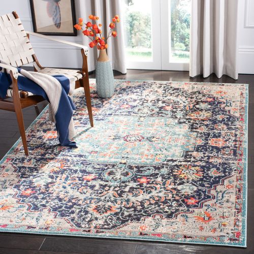 Tapis Madison 183 X 274 Cm De Transition Maia Bleu