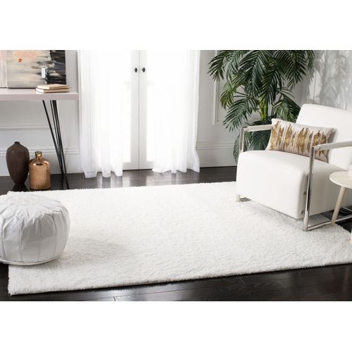 Tapis August à Poils Longs 122 X 183 Cm Shag Lola Blanc
