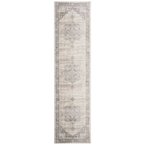 Tapis Brentwood 61 X 122 Cm De Transition Ella Crème / Gris