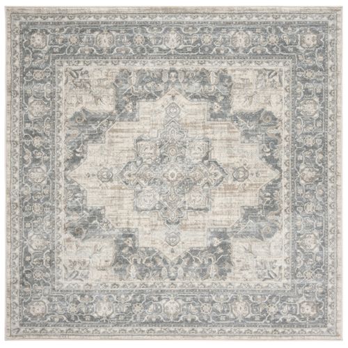Tapis Brentwood 152 X 152 Cm De Transition Ella Crème / Gris