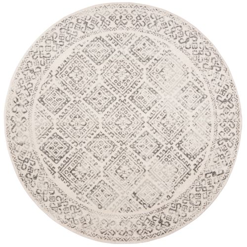 Tapis Tulum 201 X 201 Cm De Transition Catherine Ivoire / Gris