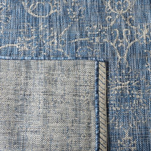 Tapis Courtyard 160 X 160 Cm Géométrique Rosalie Bleu Marine / Ivoire