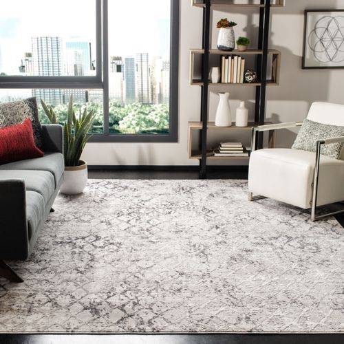 Tapis Amelia 236 X 305 Cm Contemporain Léa Gris / Gris Clair