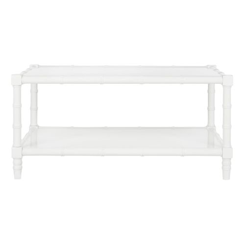 Tables Basses Yvonne Blanc Bois Embouti 99 X 60 X 45 Cm