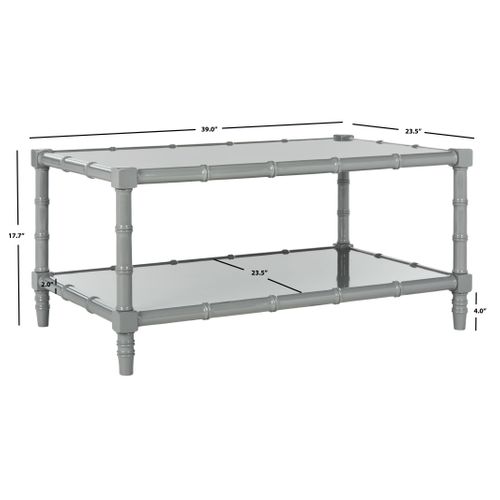 Tables Basses Yvonne Gris Bois Embouti 99 X 60 X 48 Cm