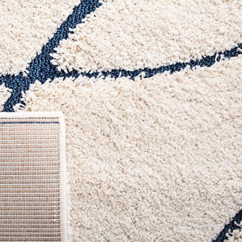 Tapis Florida Shag 69 X 122 Cm Shag Naples Bleu