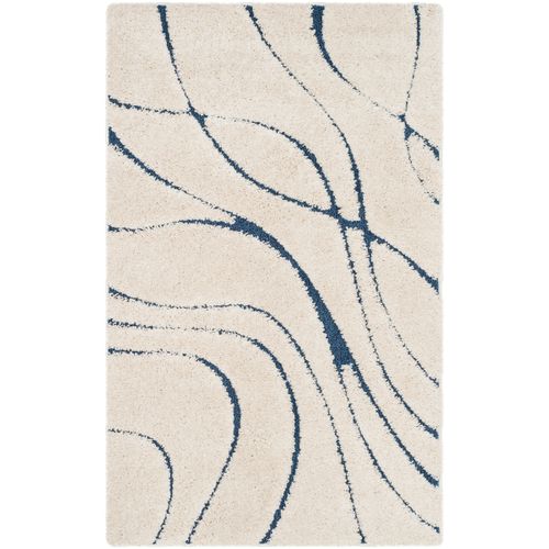 Tapis Florida Shag 69 X 122 Cm Shag Naples Bleu