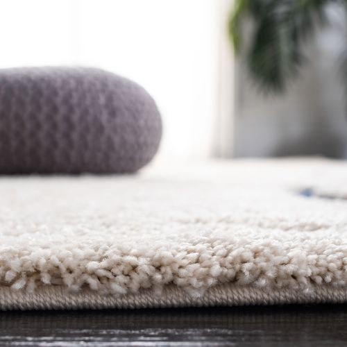 Tapis Floride Shag 69 X 152 Cm Shag Naples Neutre / Bleu