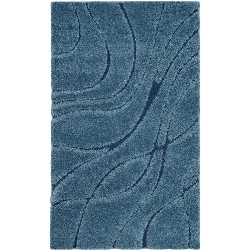 Tapis Floride Shag 69 X 152 Cm Shag Naples Bleu / Bleu