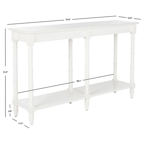 Consoles Freeda Blanc Bois Embouti 34 X 129 X 80 Cm