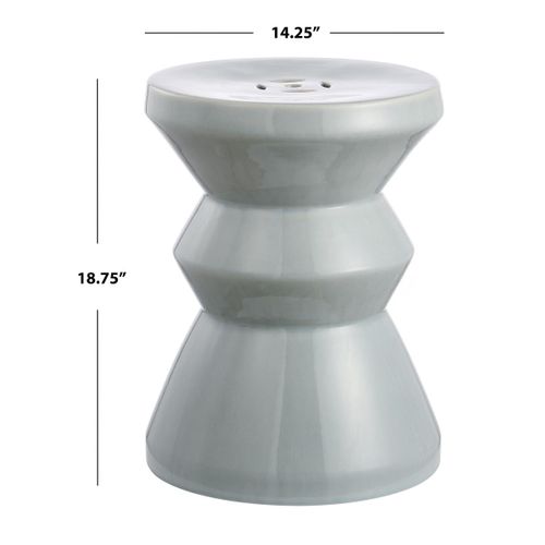 Tabouret De Jardin Simona Bleu Ceramique 36 X 36 X 45 Cm