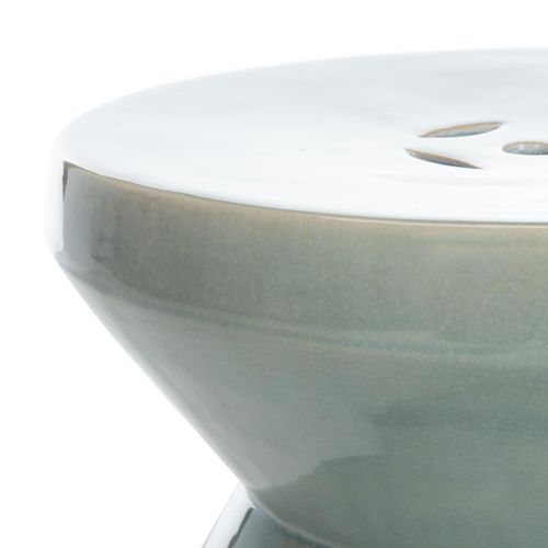 Tabouret De Jardin Simona Bleu Ceramique 36 X 36 X 45 Cm