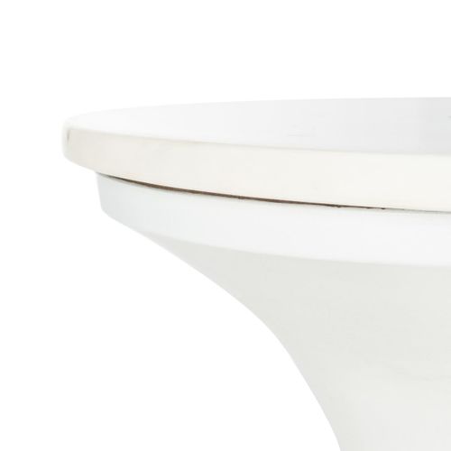 Table D'appoint Lulla Blanc Metal/marbre 41 X 41 X 56 Cm