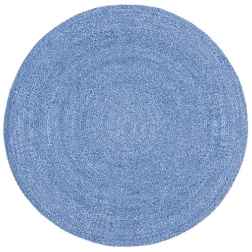 Tapis Braided 122 X 122 Cm Geometrique Serene Bleu